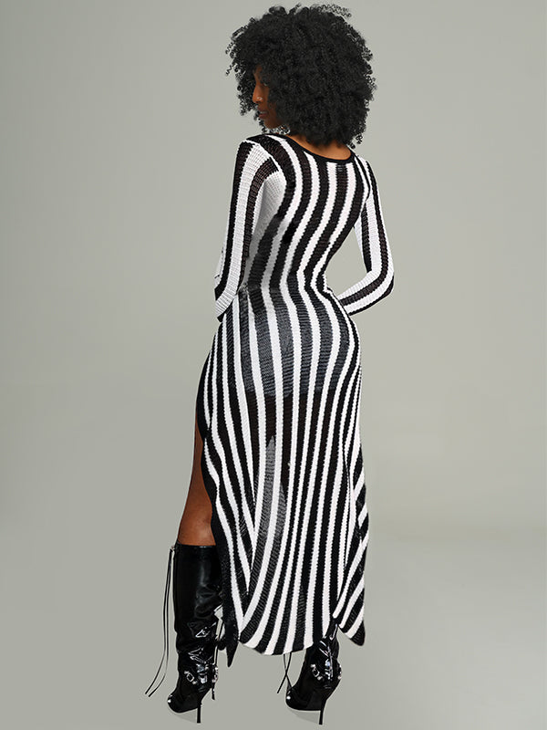 Stripe Knit Tunic Top -- pre-order shipped on 9th Jan