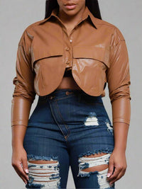 Faux Leather Shirt