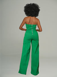 Strapless Wide Leg Jumpsuit