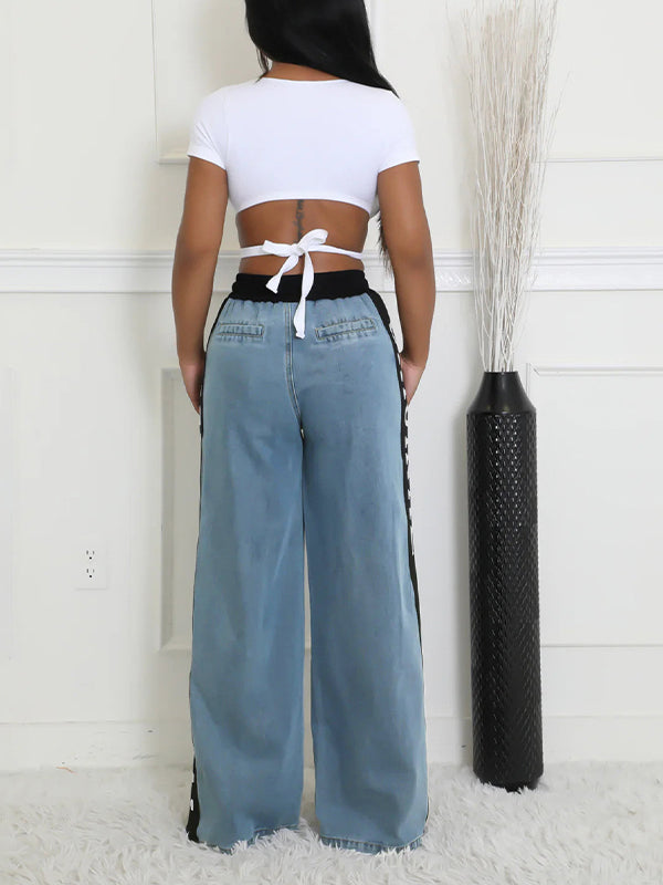 Side Stripe Combo Jeans