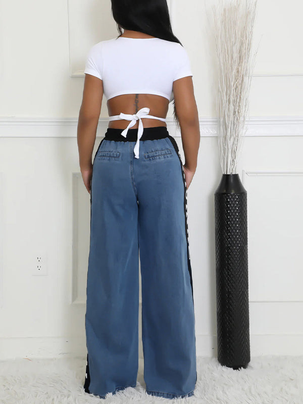 Side Stripe Combo Jeans