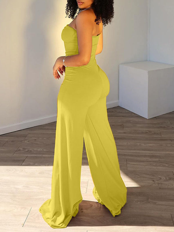 Strapless Wide-Leg Jumpsuit