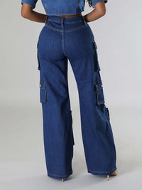 Wide-Leg Cargo Jeans